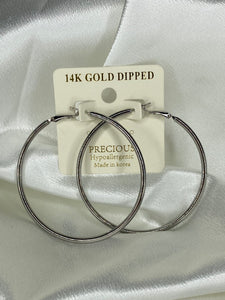 14k Gold Dipped Silver Marta Hoops