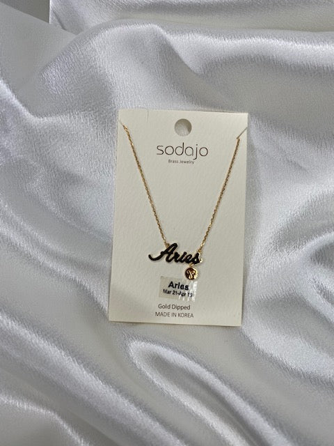 ARIES GOLD DIPPED NECKLACE
